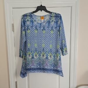 Ruby Rd. Multicolor Patterned Blouse